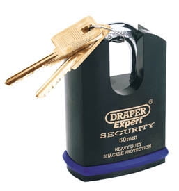 Draper 64197 Draper Expert Heavy Duty Padlock and 2 Keys with Shrouded Shackle 5
