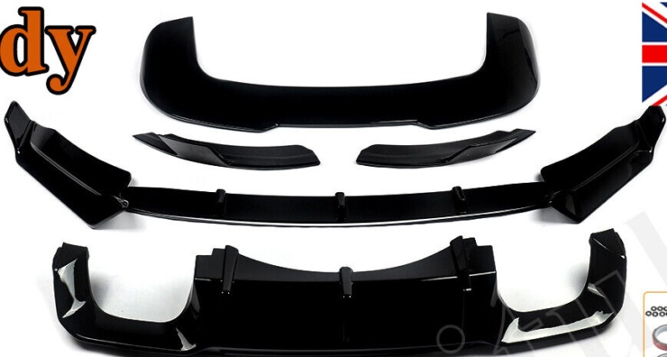 FOR BMW X5M F85 BLACK BODY KIT REAR DIFFUSER FRONT SPLITTER SPOILER SIDE SKIRT