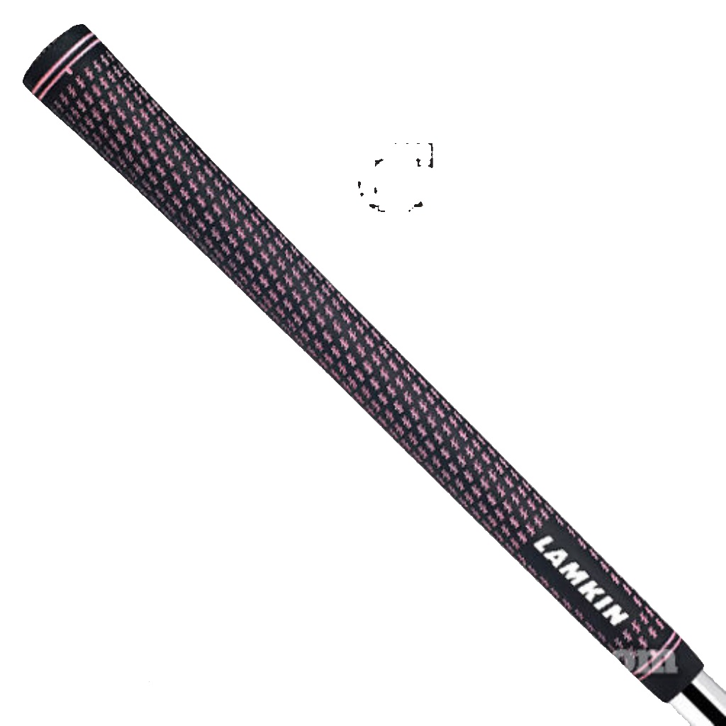 New Lamkin Crossline Undersize / Ladies Golf Grips - Black / Pink x 3
