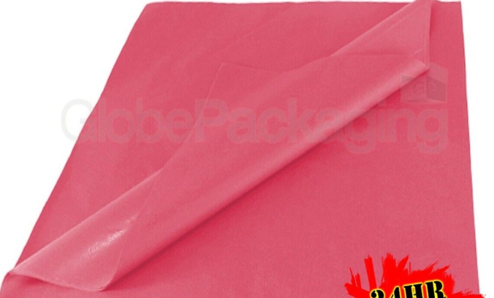 500 SHEETS OF CERISE PINK COLOURED ACID FREE TISSUE PAPER 375mm x 500mm QUALITY