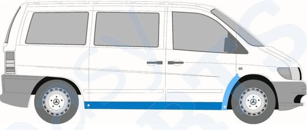 MERCEDES VITO 638 1996-2003 FRONT WHEEL ARCH + SILL REPAIR PANEL / RIGHT RH