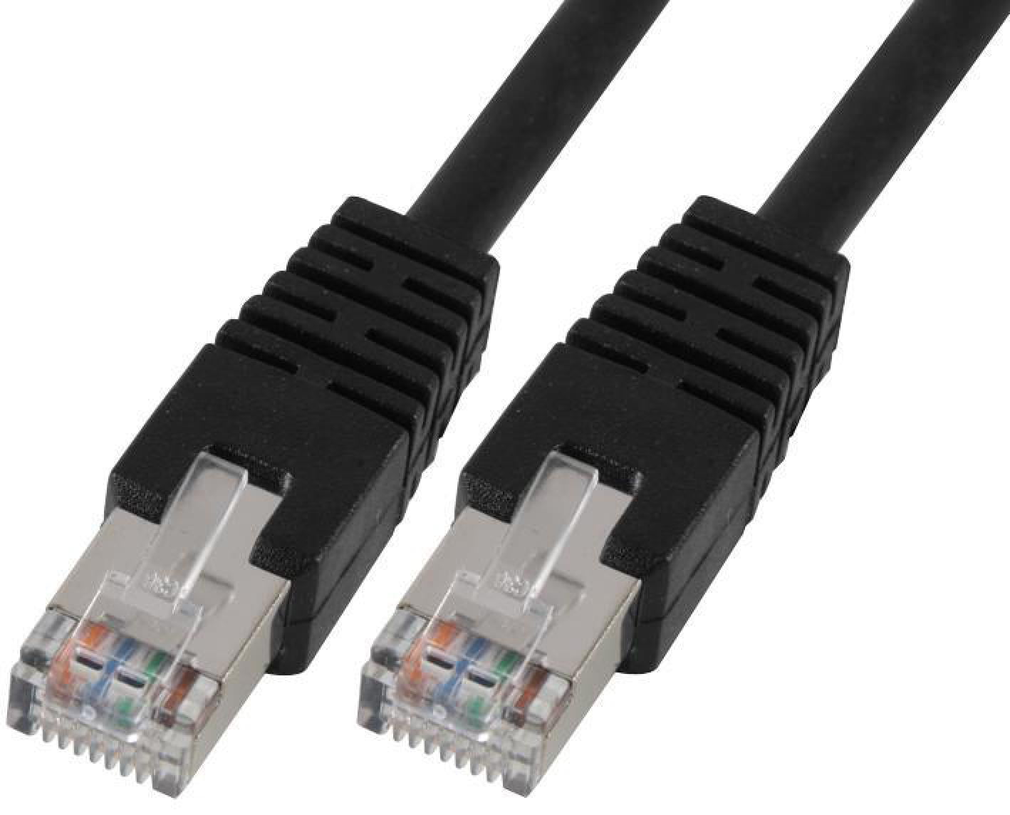 PRO SIGNAL - RJ45 to RJ45 Cat5e S/FTP Ethernet Patch Lead 0.2m Black