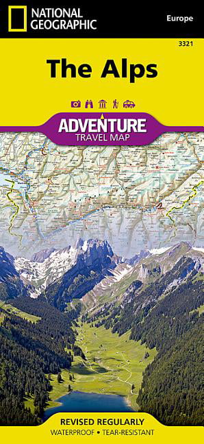 Alps Map National Geographic Adventure Map