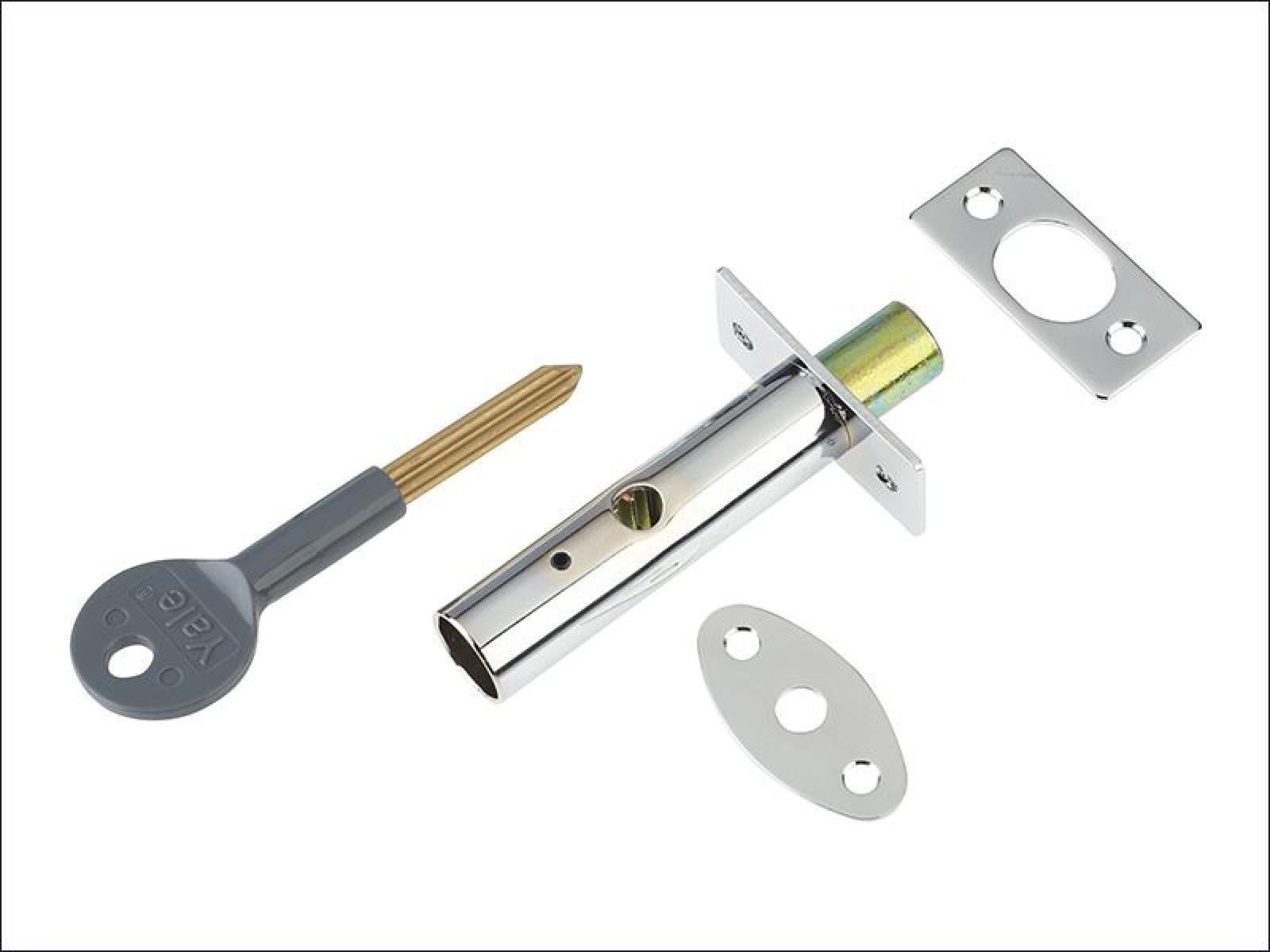 YaleLocks 720444045162 PM444 Door Security Bolt Polished Chrome Finish Visi of 1