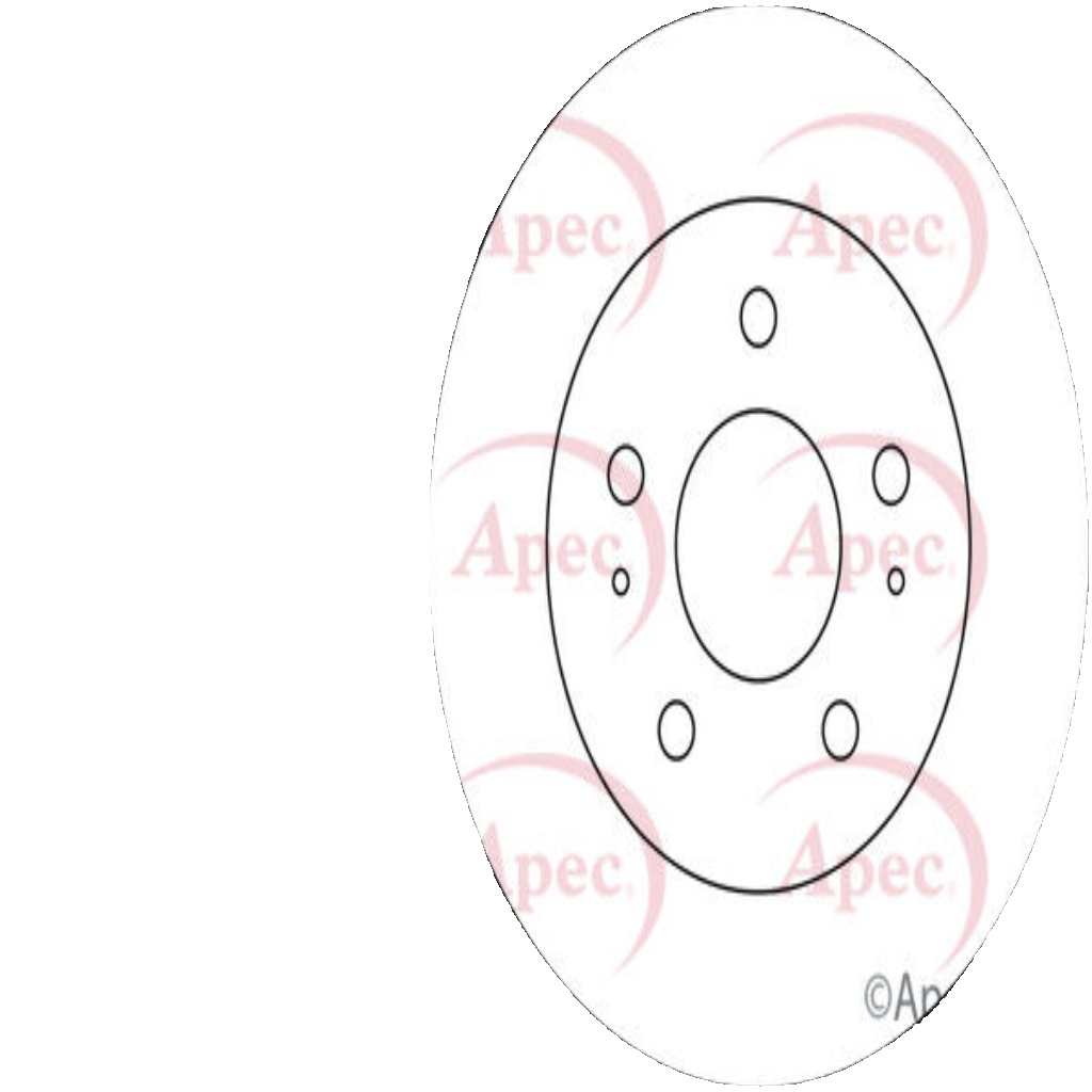 Braking Brake Disc APEC DSK3454 Rear Solid Fits Hyundai Kona Outer Ø 284mm