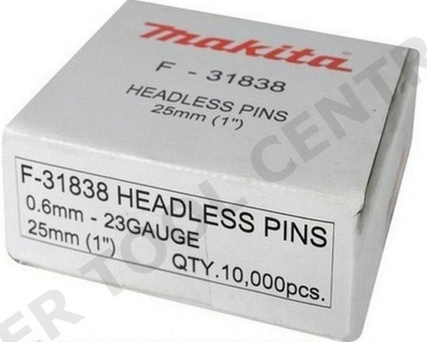 MAKITA F-31838 (pkt of 10,000) 23g headless pins (galv) 25mm