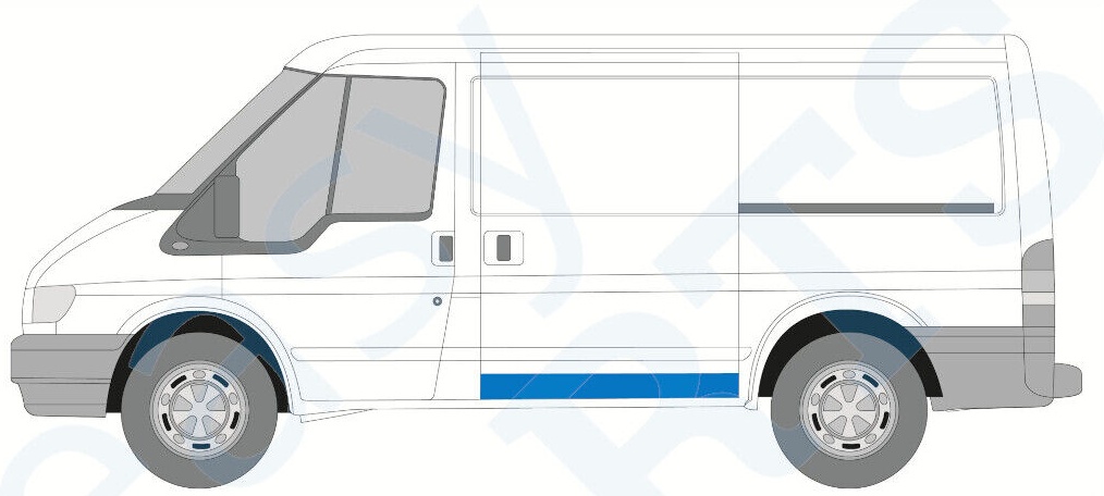FORD TRANSIT 2000-2013 SWB SLIDING DOOR INNER REPAIR PANEL / LEFT