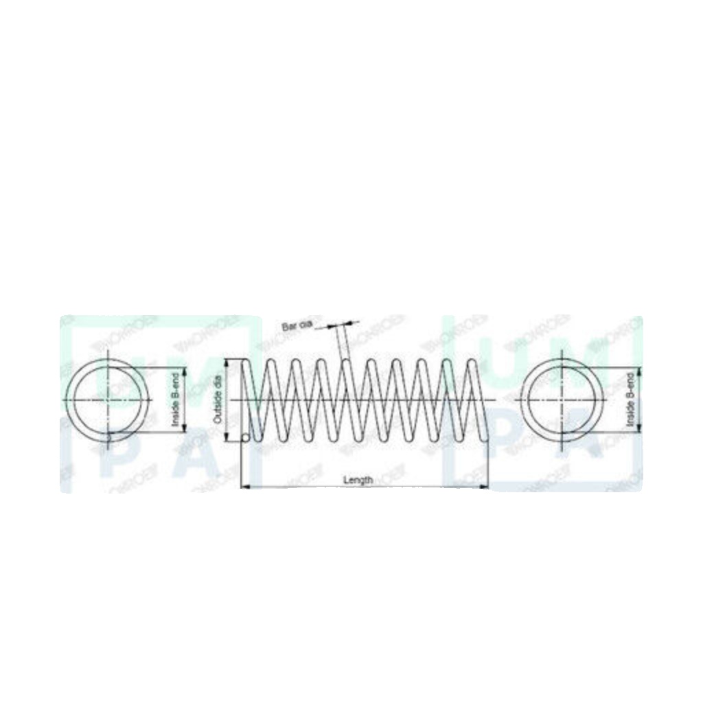 Suspension Spring Fits Volvo V70 MONROE SP4117