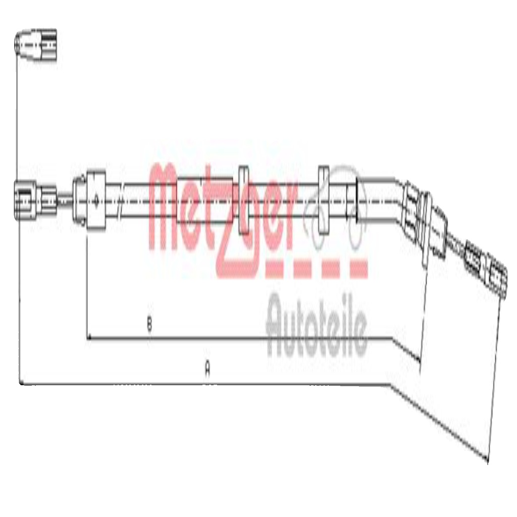 Original METZGER Cable Pull Parking Brake 10.9513 for Mercedes-Benz