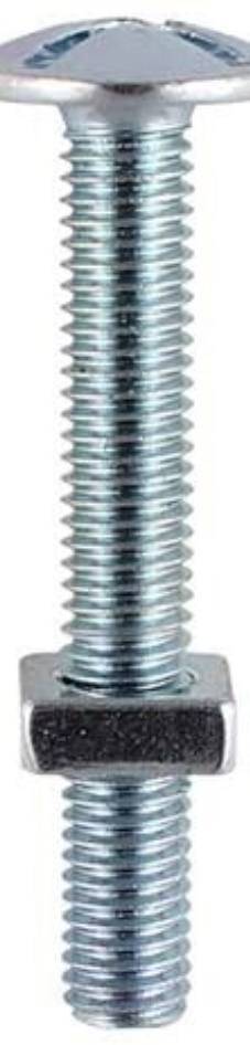 Roofing Bolts with Square Nuts - Zinc M5 x 30 Box of 200