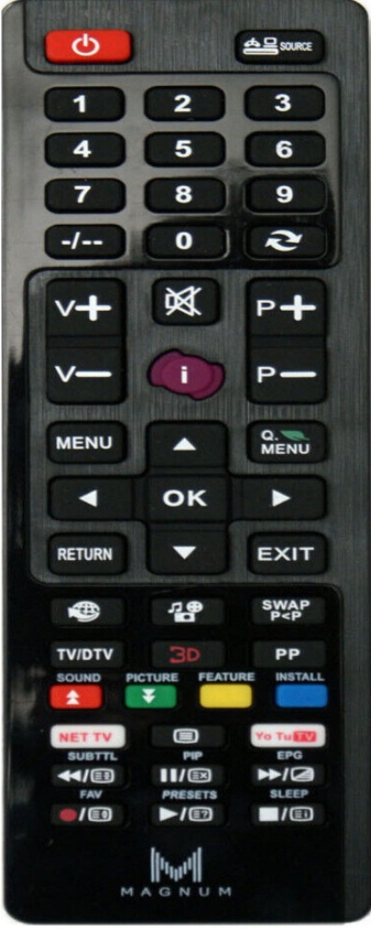FINLUX TV REMOTE CONTROL A REPLACEMENT THAT WORKS NEARLY ALL FINLUX LCD/LED TVs