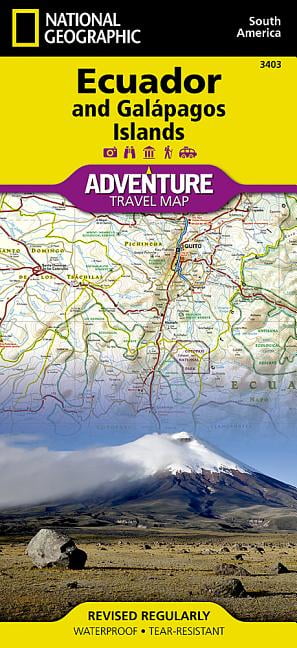 Ecuador and Galapagos Islands Map   National Geographic Adventure Map