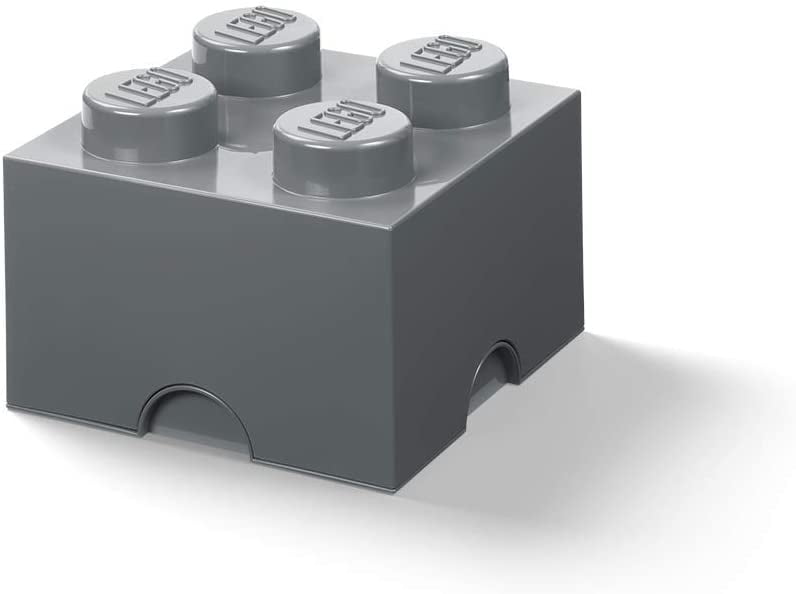 Room Copenhagen Dark/Grey Lego Storage Brick Box - Stackable Storage Solution - Brick 4