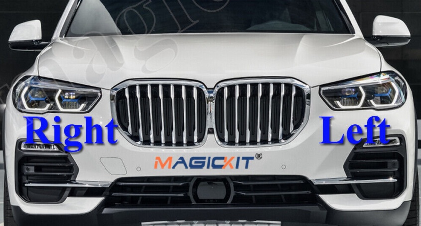 Pair For BMW X5 G05 / X6 G06 Headlamp Headlight Plastic Lens Covers Replacement