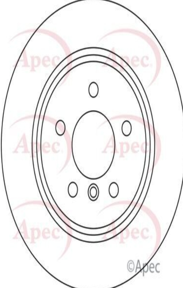 Braking System Brake Disc APEC DSK2368 Rear Vented Fits BMW X3 Outer Ø 320mm
