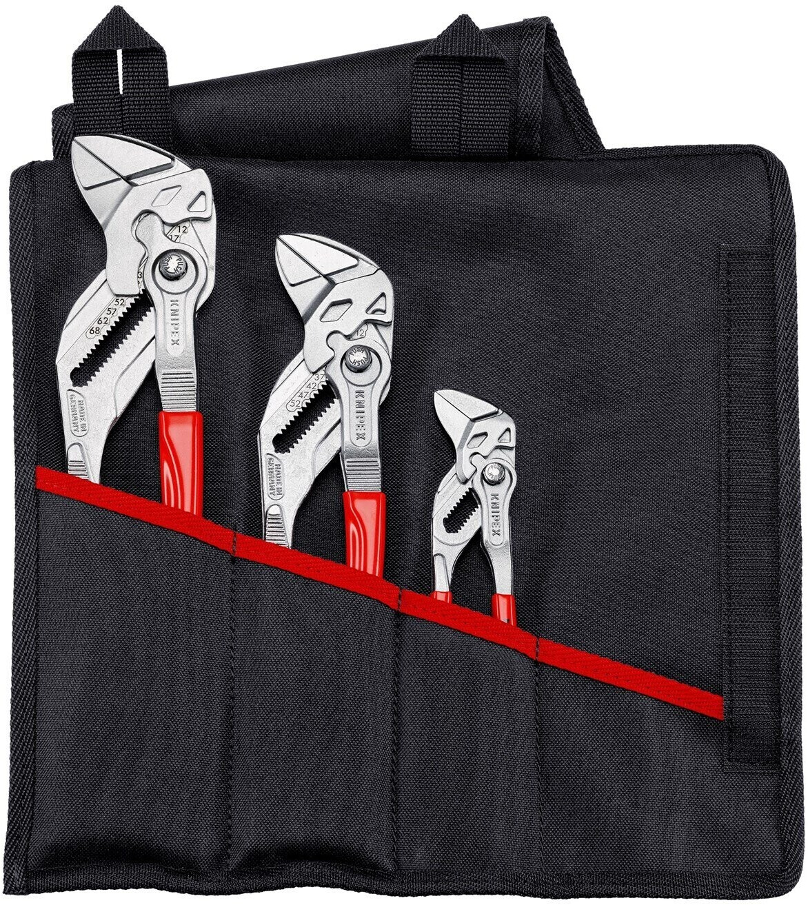 Knipex 3 Piece Pliers Wrench Set 150mm 250mm 300mm Water Pump Grips 00 19 55 S7