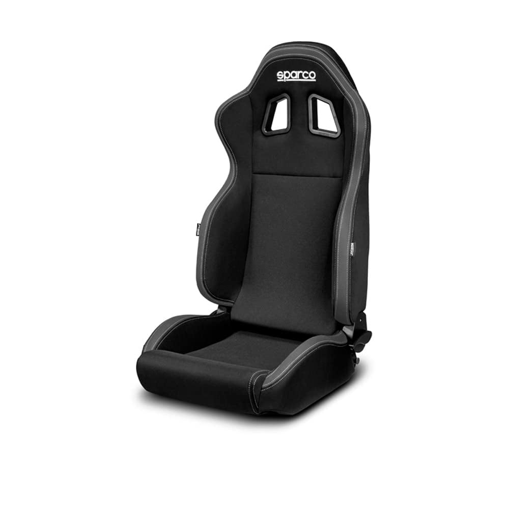 Sparco R100 Performance Car Adjustable Bucket Seats, Black / Grey (Pair)