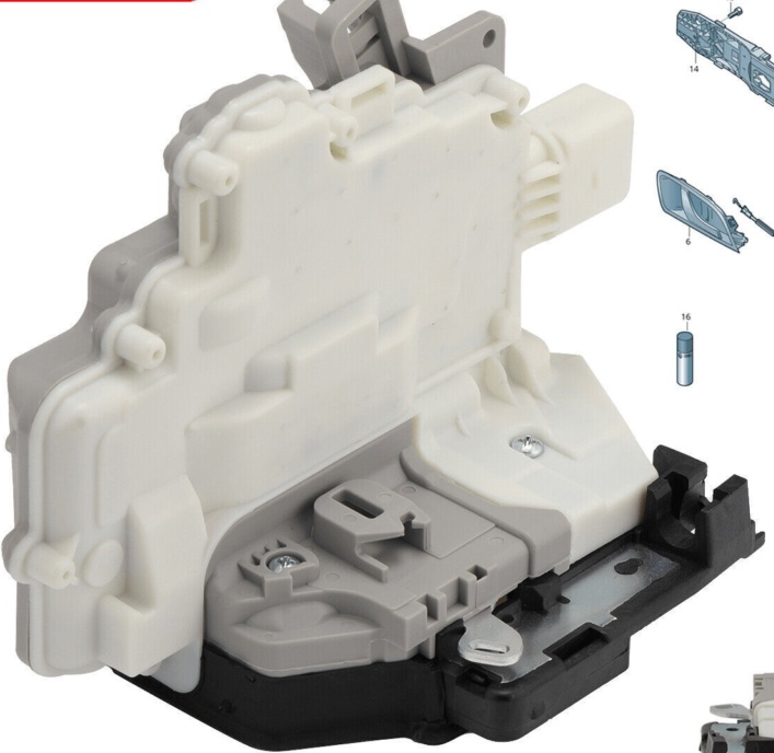 NEW VW PASSAT B6 B7 DRIVERS SIDE FRONT RIGHT DOOR LOCK ACTUATOR RHD 2005-2014