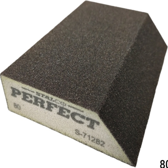 80 GRIT Angled Abrasive Grinding Sponge Sanding Blocks Pad Sandpaper Polishing