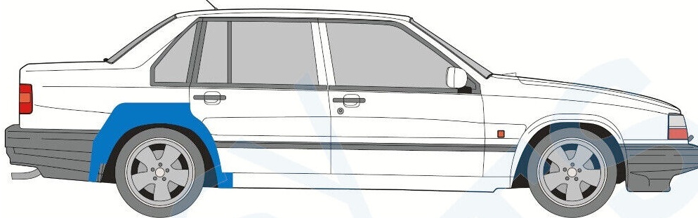 VOLVO 940 / 960 1990-1998 REAR WHEEL ARCH REPAIR PANEL / LEFT LH