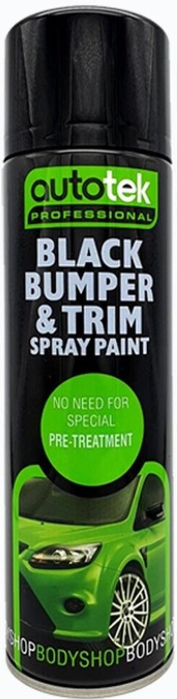 4 x Autotek Car BLACK BUMPER TRIM Spray Paint Restore Faded Plastic 500ml +G +CP
