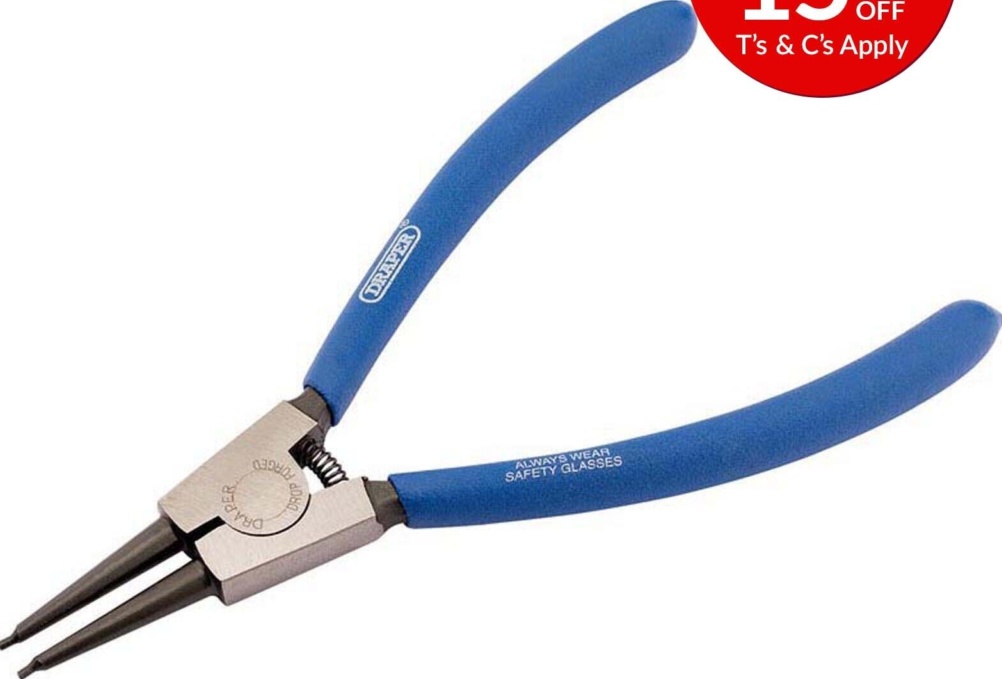 Draper Straight External Circlip Pliers 40mm - 100mm