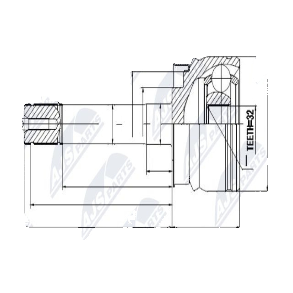 NTY Driveshaft CV Joint Shaft Kit NPZ-NS-051 For Ford Nissan - Image 4