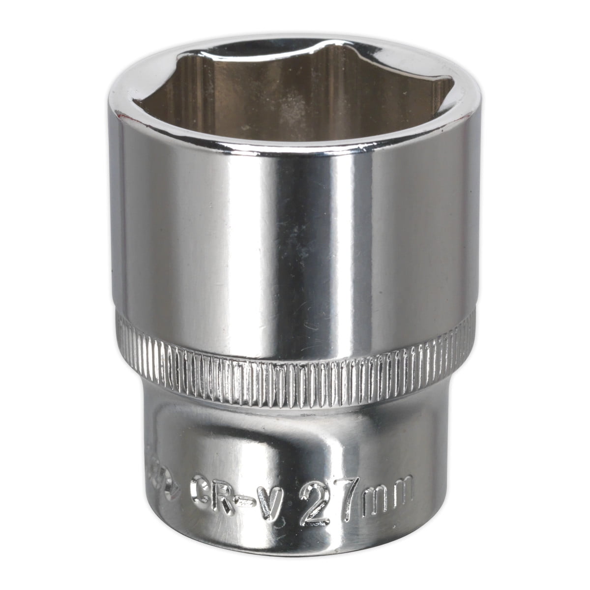 Sealey SP1227 Premier Fully Polished Socket 1/2""Sq Drive 27mm