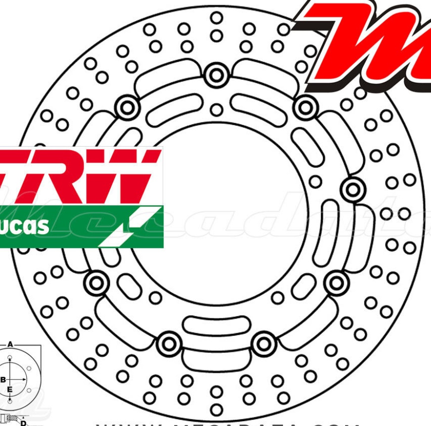 Free Shipping TRW MSW 246 Brake Disc For Motorcycle Parts Accessories