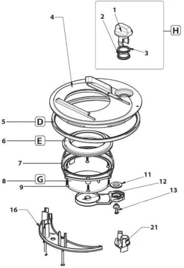 Thetford Holding Tank Mechanism C250 / C260 Flap Blade Opener