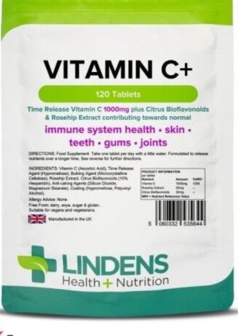 Vitamin C+ 1000mg + Rosehip Bioflavonoids Slow Time Release Tablets (120 pack) - Image 8
