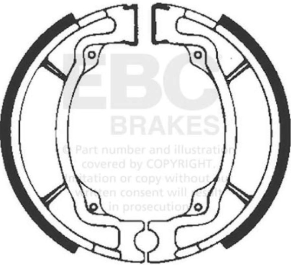 EBC Brake Shoe Set (5) 5 Rear Right for Kawasaki KLX 110 R 2002 - 2023