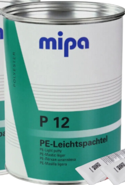 Mipa P 12 Polyester Bodyfiller Inc Hardener 3L Body Filler PE-Leichtspachtel