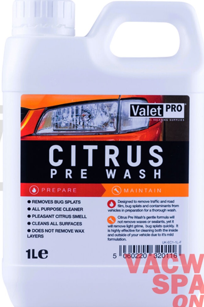 ValetPRO Citrus Pre Wash – Powerful Pre-Cleaner for Cars - 1L