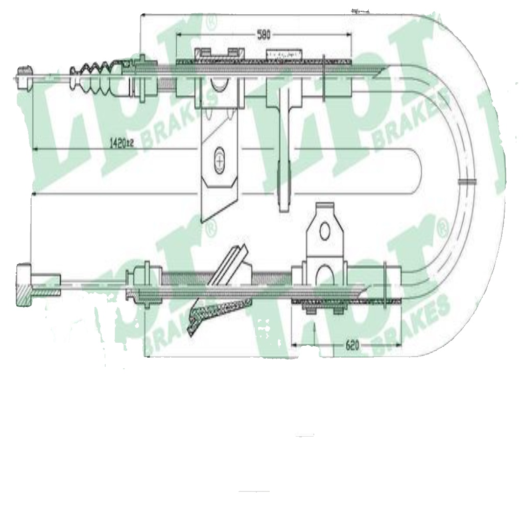 LPR C0021B Handbremsseil  für ALFA LANCIA