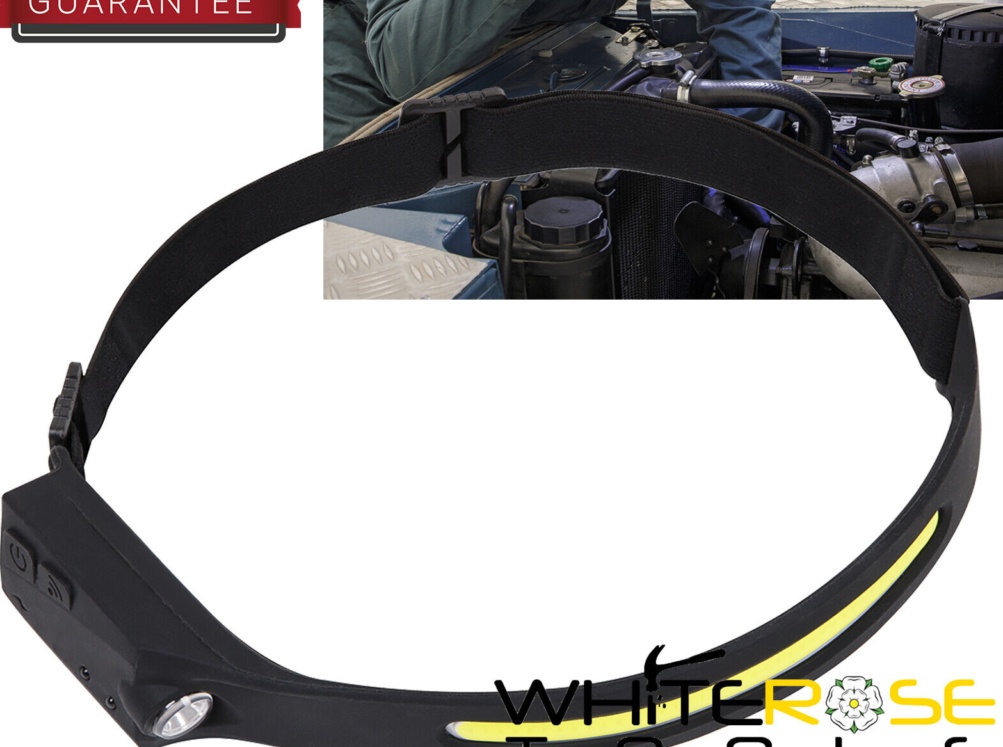 Sealey HT104R Rechargeable Head Torch with Auto-Sensor 5W COB & 3W LED Bul
