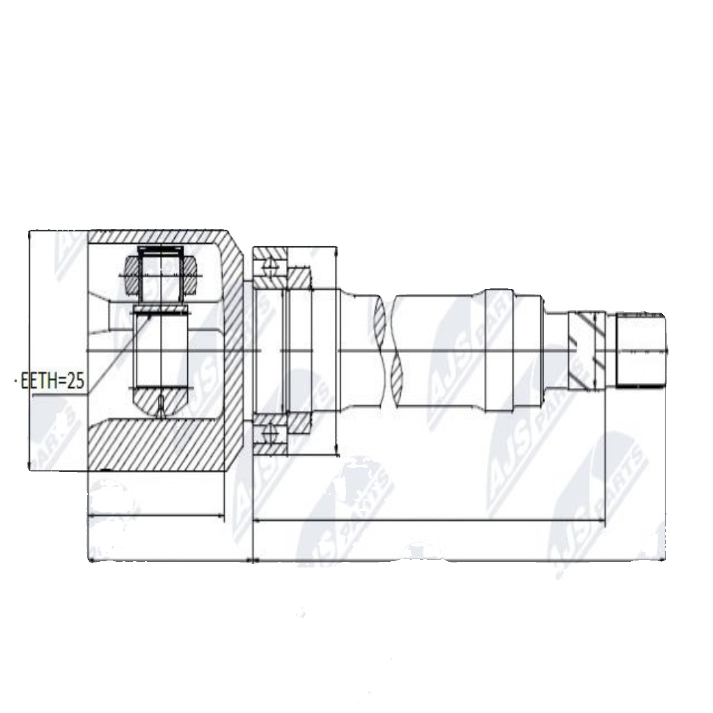 Driveshaft CV joint Front Axle Right NPW-VV-001 NTY for VOLVO 850 850 Estate S70 - Image 7