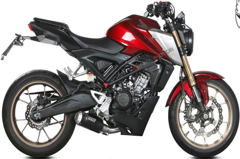 Mivv Complete full exhaust MK3 Black Inox black for HONDA CB 125 R 2021 > 2023