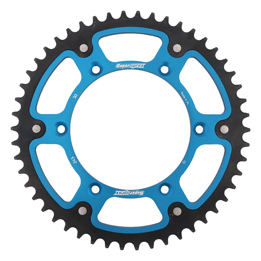Supersprox Stealth Blue 50 D Crown For Motorcycle Parts Accessories