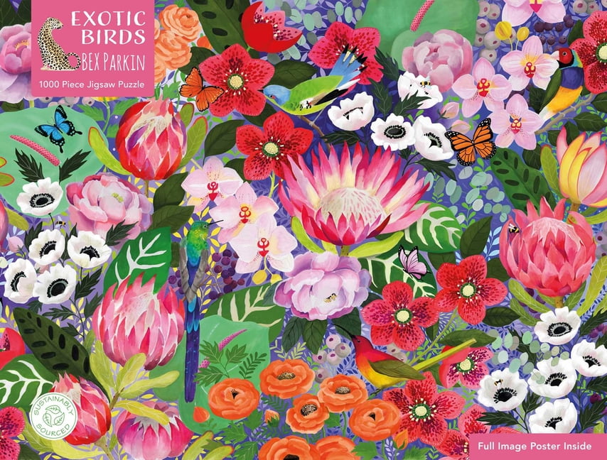 Adult Sustainable Jigsaw Puzzle Bex Parkin: Exotic Birds