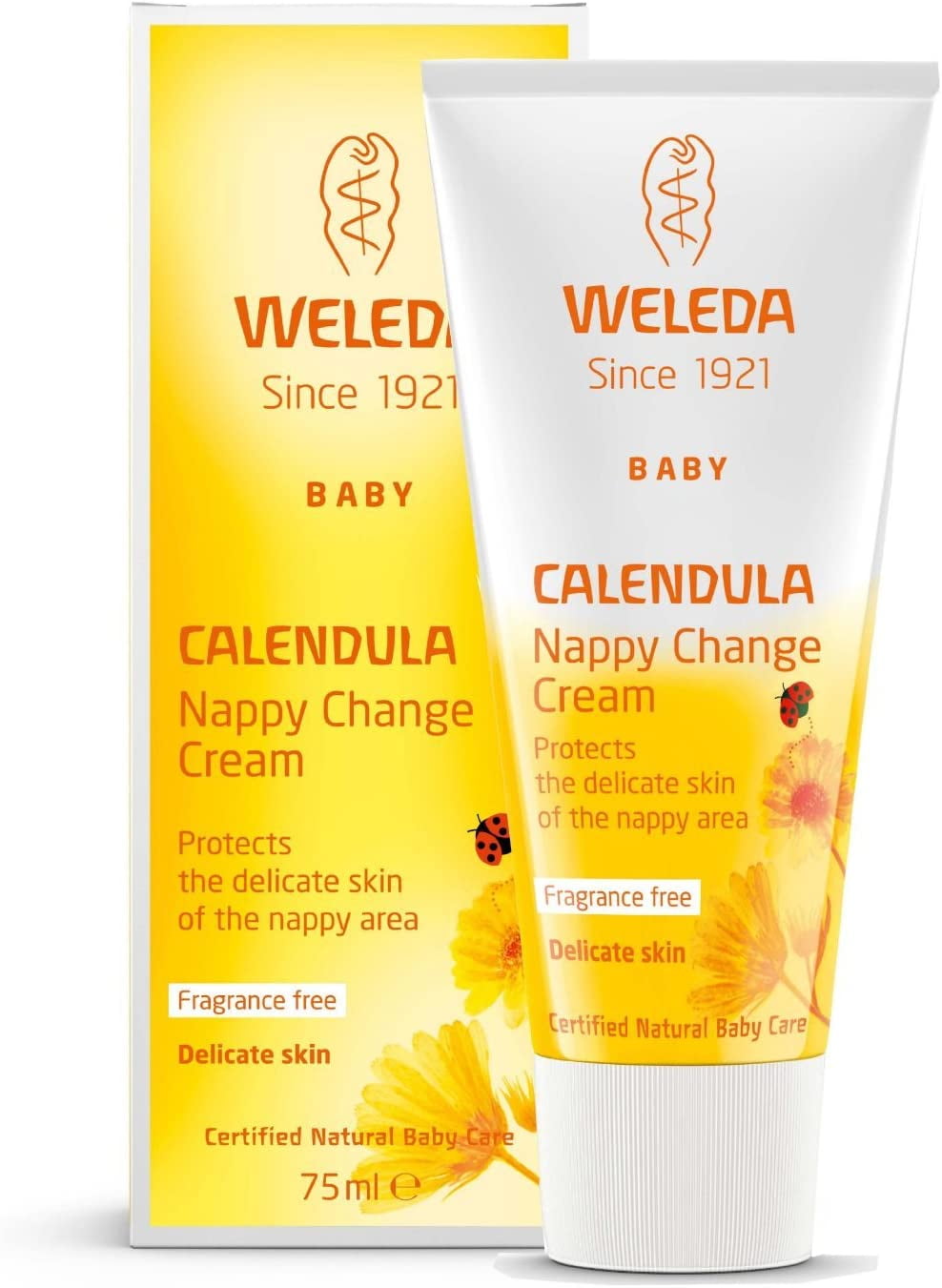 WELEDA Calendula Baby Childrens Cream With Zinc Calendula 75ml Rash Nappy Change