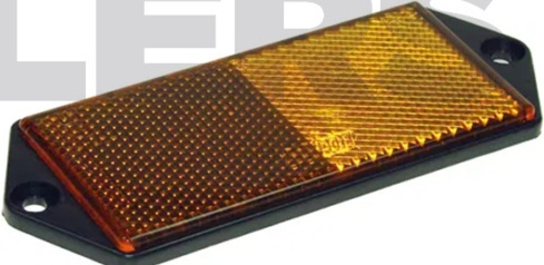 8 x Amber Orange Side Reflectors for Trailers, Trucks, Maypole, Square, Bracket