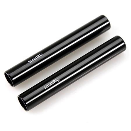 SmallRig Aluminum Alloy 15mm Rods with Inner M12 Thread 4inch 10cm 2pcs 1049