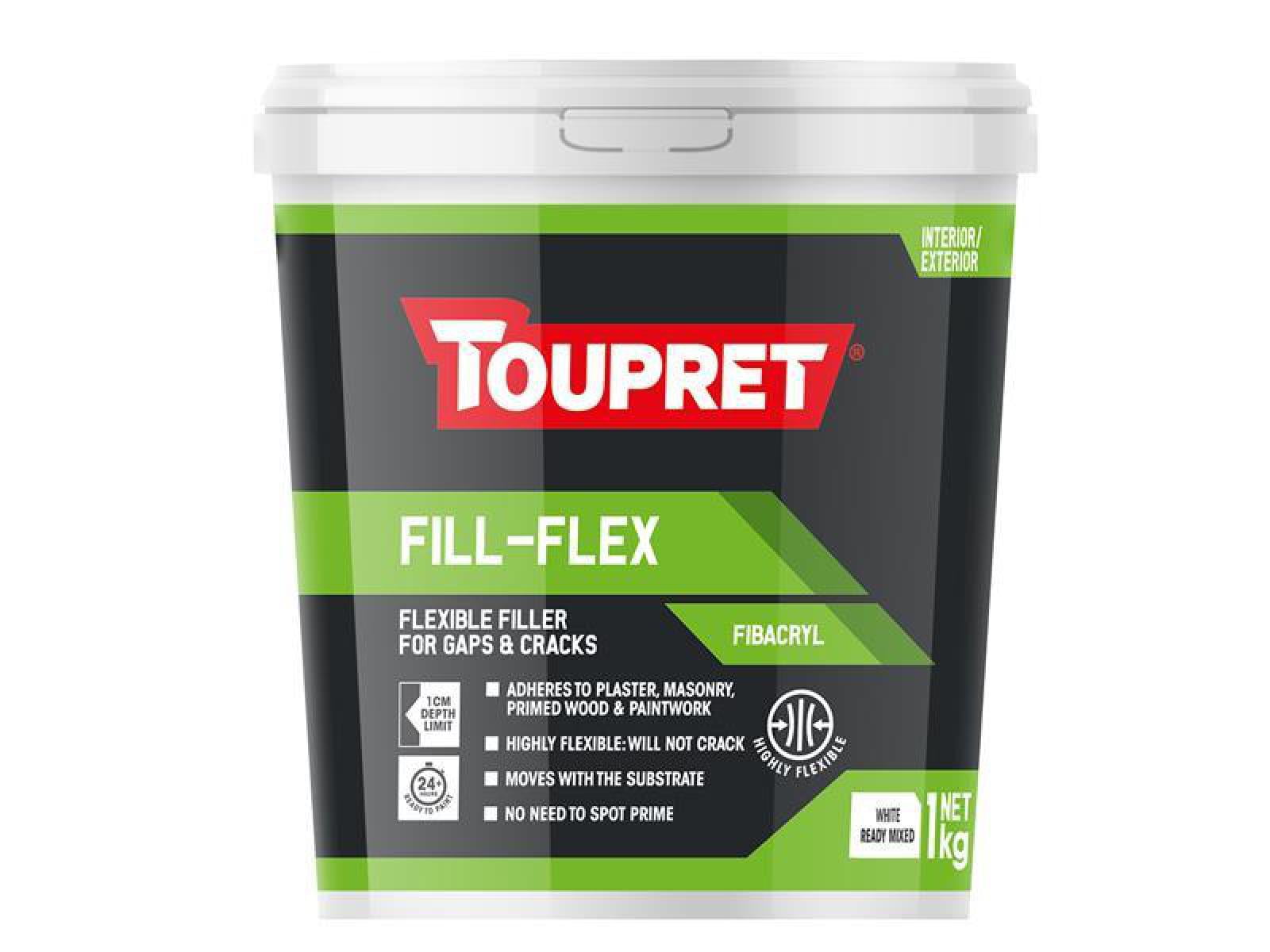 Toupret Fibacryl Fill-Flex 1Kg Readymix Interior/Exterior Filler 3178310018903 - Image 3