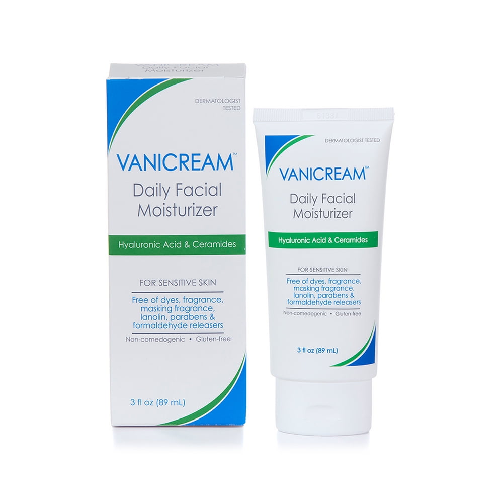 Vanicream Daily Facial Moisturizer with Hyaluronic Acid And Ceramides 3oz / 89ml