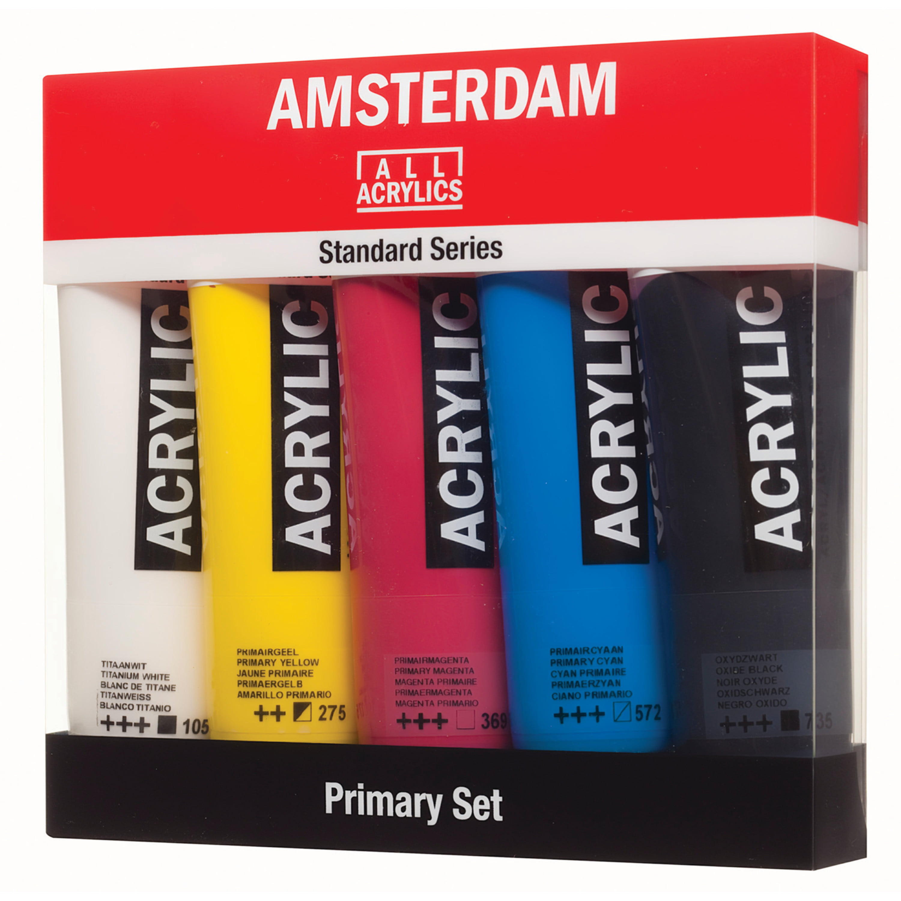 Royal Talens : Amsterdam Standard : Acrylic Paint : 120ml : Primary Set of 5