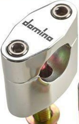 Domino Silver Handlebar Clamps 28mm Fat Bar / Big Bar to fit Honda Bikes