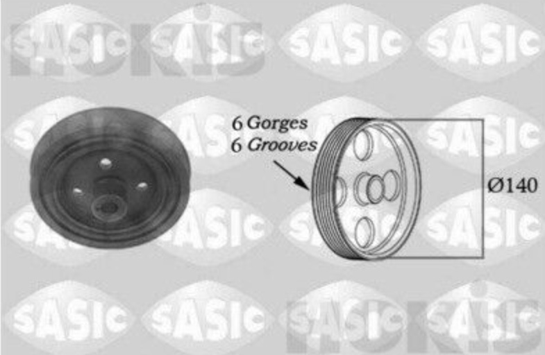SASIC 2156005 Belt Pulley, crankshaft for FORD