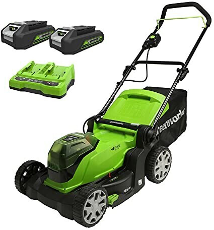 new - GreenWORKS 48V Cordless Battery Lawnmower 41cm G24X2LM41K2X 6952909062433