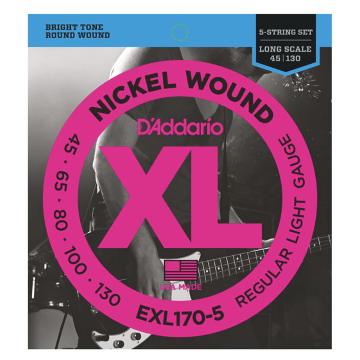D'Addario EXL170-5 5-String Bass Guitar Strings